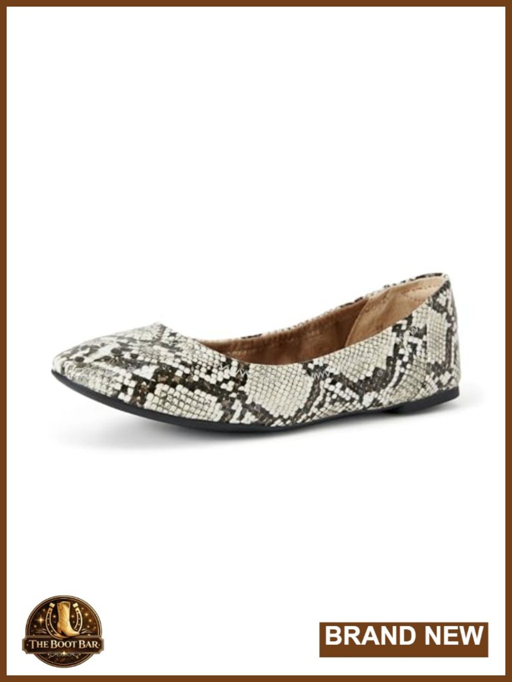 Women's Round Toe Ballet Flats Memory Foam Cushioned Faux Calfskin Slip-On